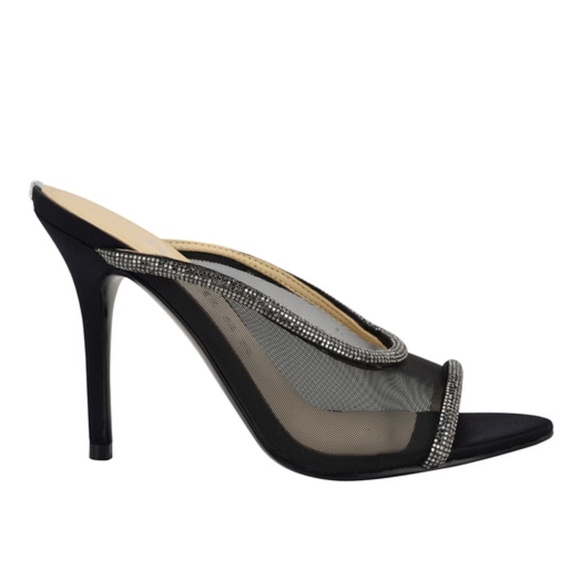 GUESS Mansa Rhinestone Mesh Heels - Picture 3 of 14